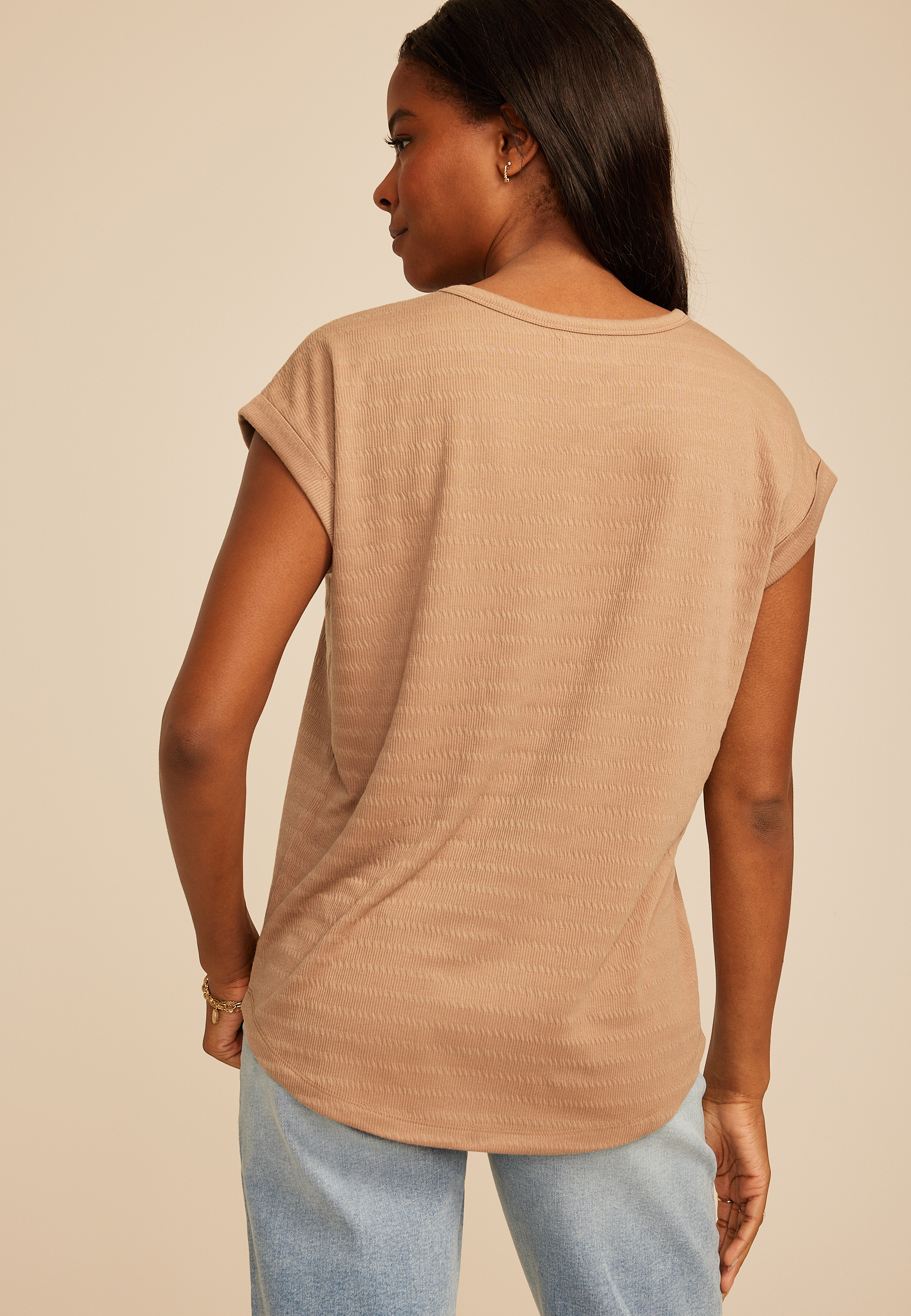 24/7 Textured Clara Tee, C574, large