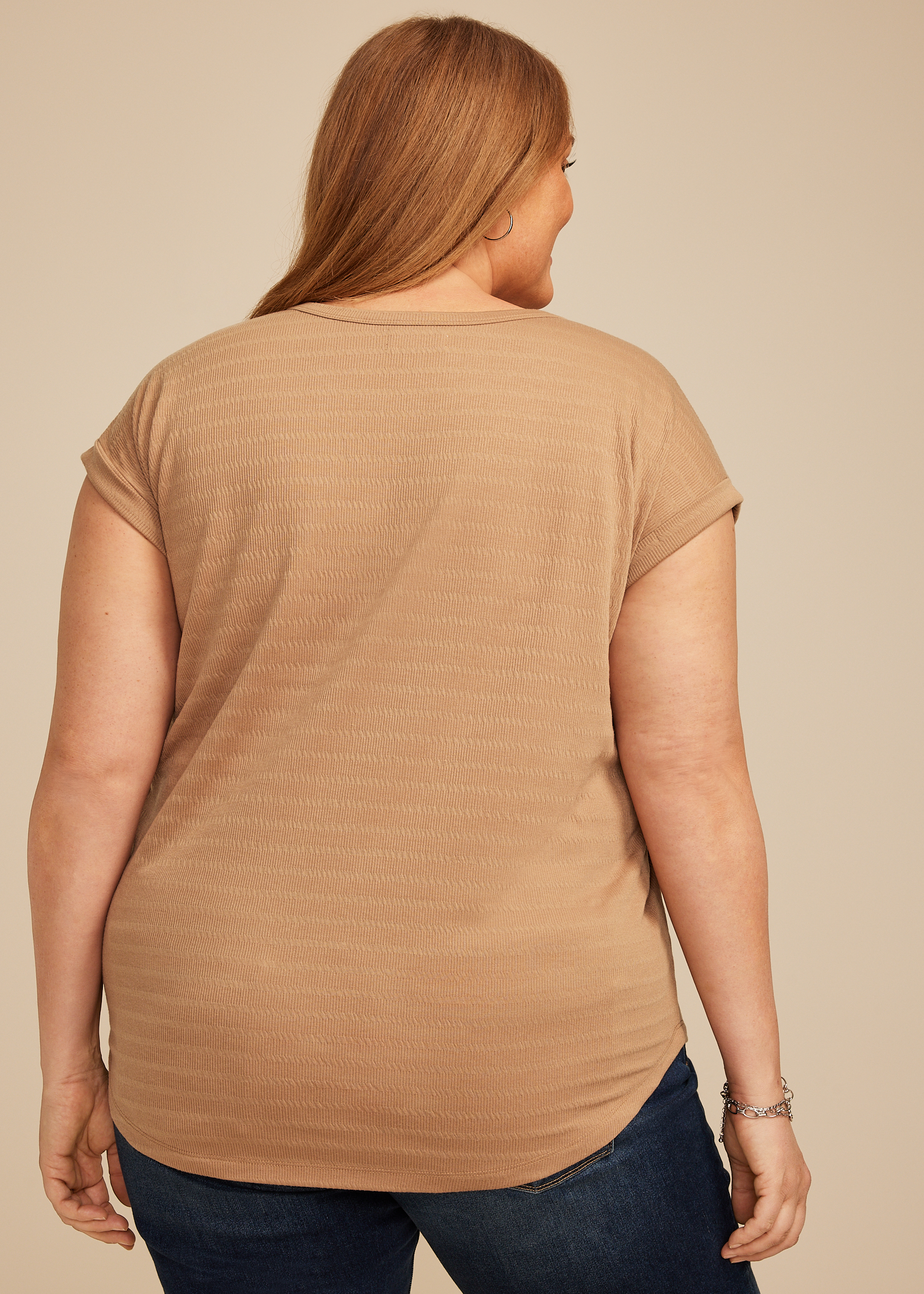 Plus Size 24/7 Textured Clara Tee - thumbnail 8