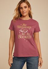 My Weekends Are All Booked Classic Fit Graphic Tee, C6578, small