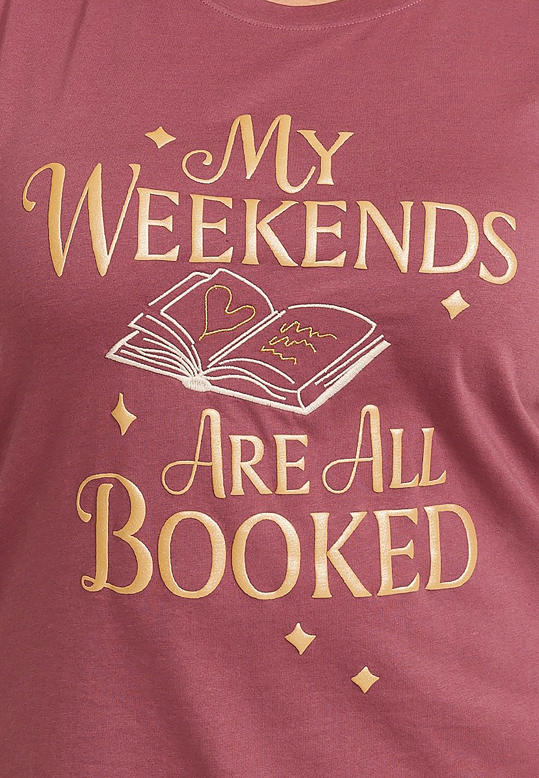 Plus Size My Weekends Are All Booked Classic Fit Graphic Tee, C6578, large