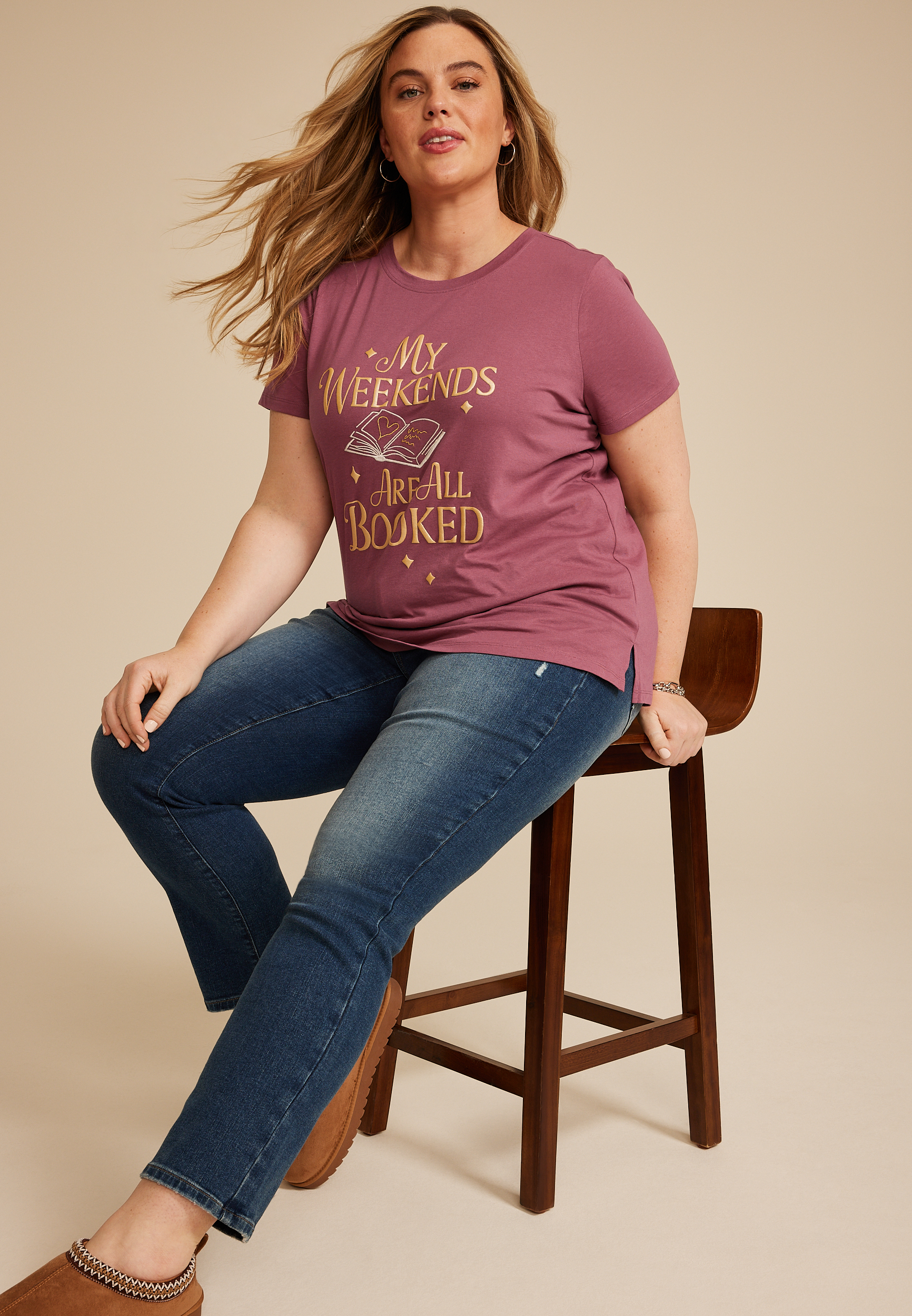 Plus Size My Weekends Are All Booked Classic Fit Graphic Tee, C6578, large