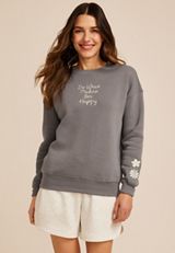 Do What Makes You Happy Embroidered Sweatshirt, C829, small