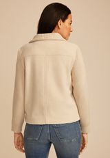 Mixed Texture Sweater Sleeve Jacket, C254, small
