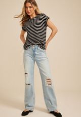 edgely&trade; High Rise Ripped Wide Leg Jean, C2806, small