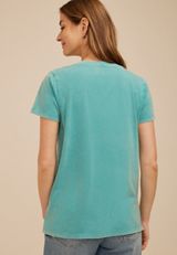 Mustang Ford 1965 Retro Classic Fit Graphic Tee, TEAL, small