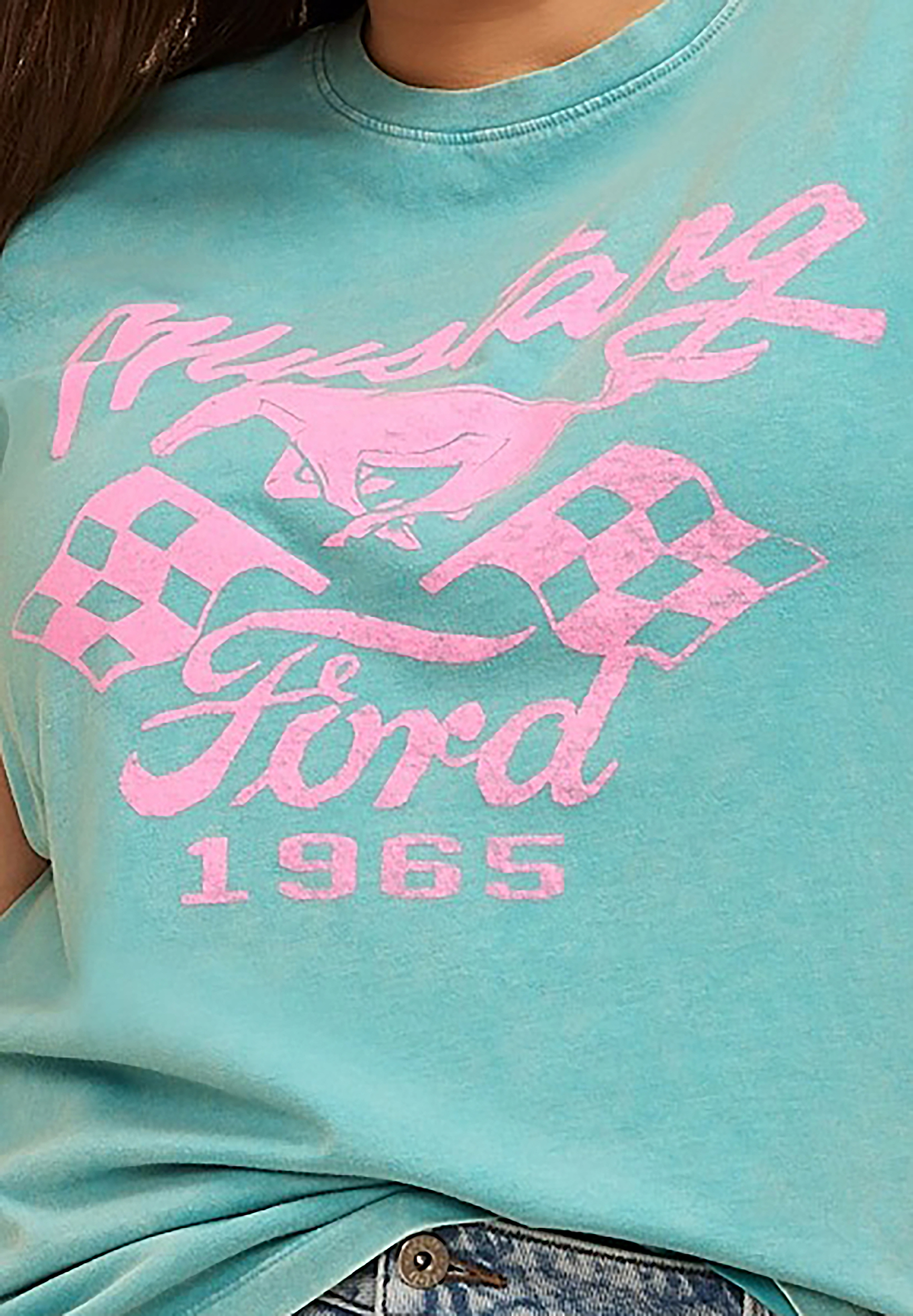 Plus Size Mustang Ford 1965 Retro Classic Fit Graphic Tee, C212, large