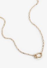 Gold Oval Link Toggle Necklace, C605, small