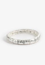 Silver Rhinestone Stretch Bracelet, C431, small