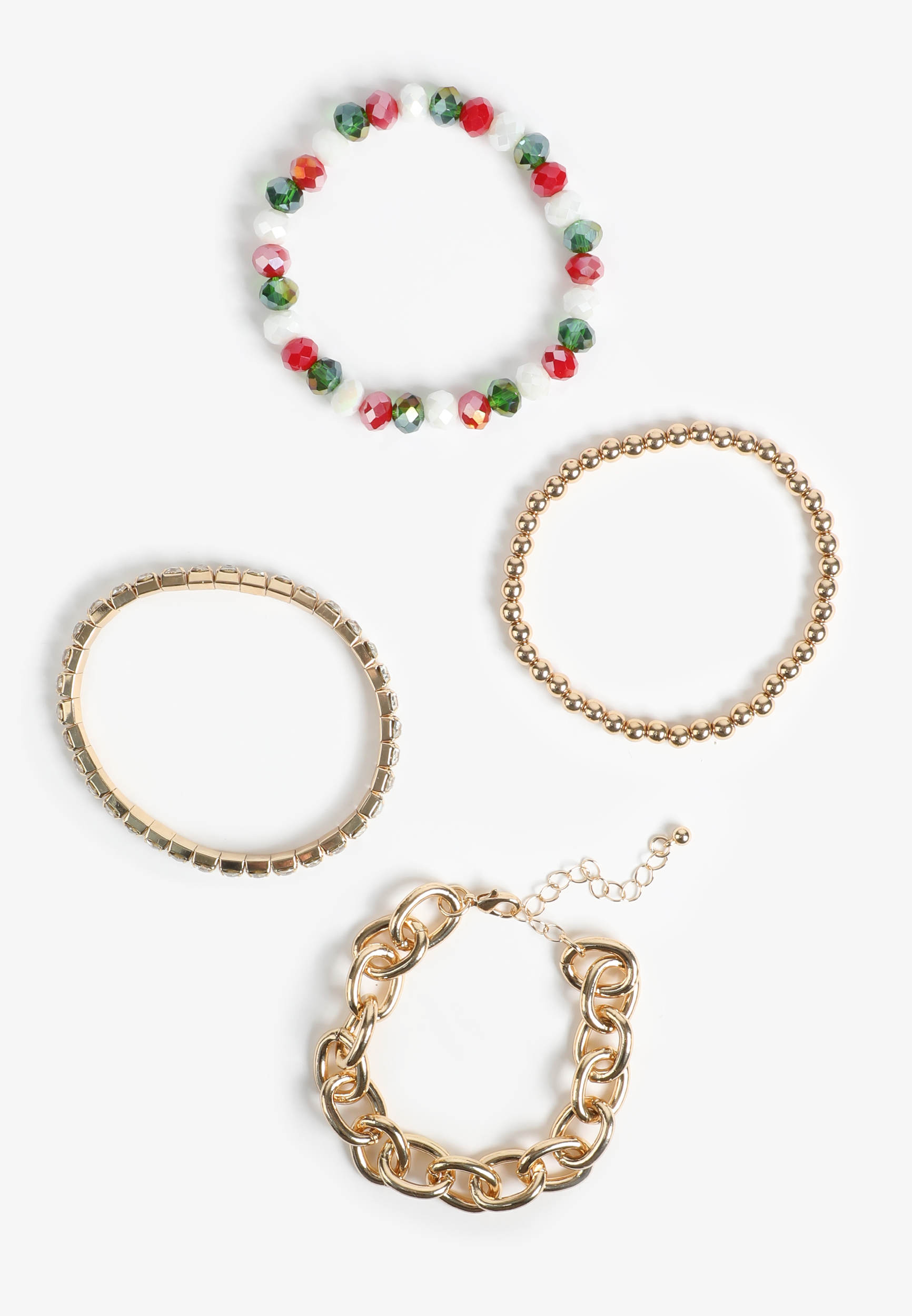 Holiday Beaded Stretch Bracelet Set, C1524, large
