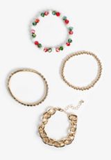 Holiday Beaded Stretch Bracelet Set, C1524, small