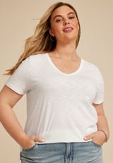 Plus Size 24/7 Dawson V Neck Tee, C7313, small