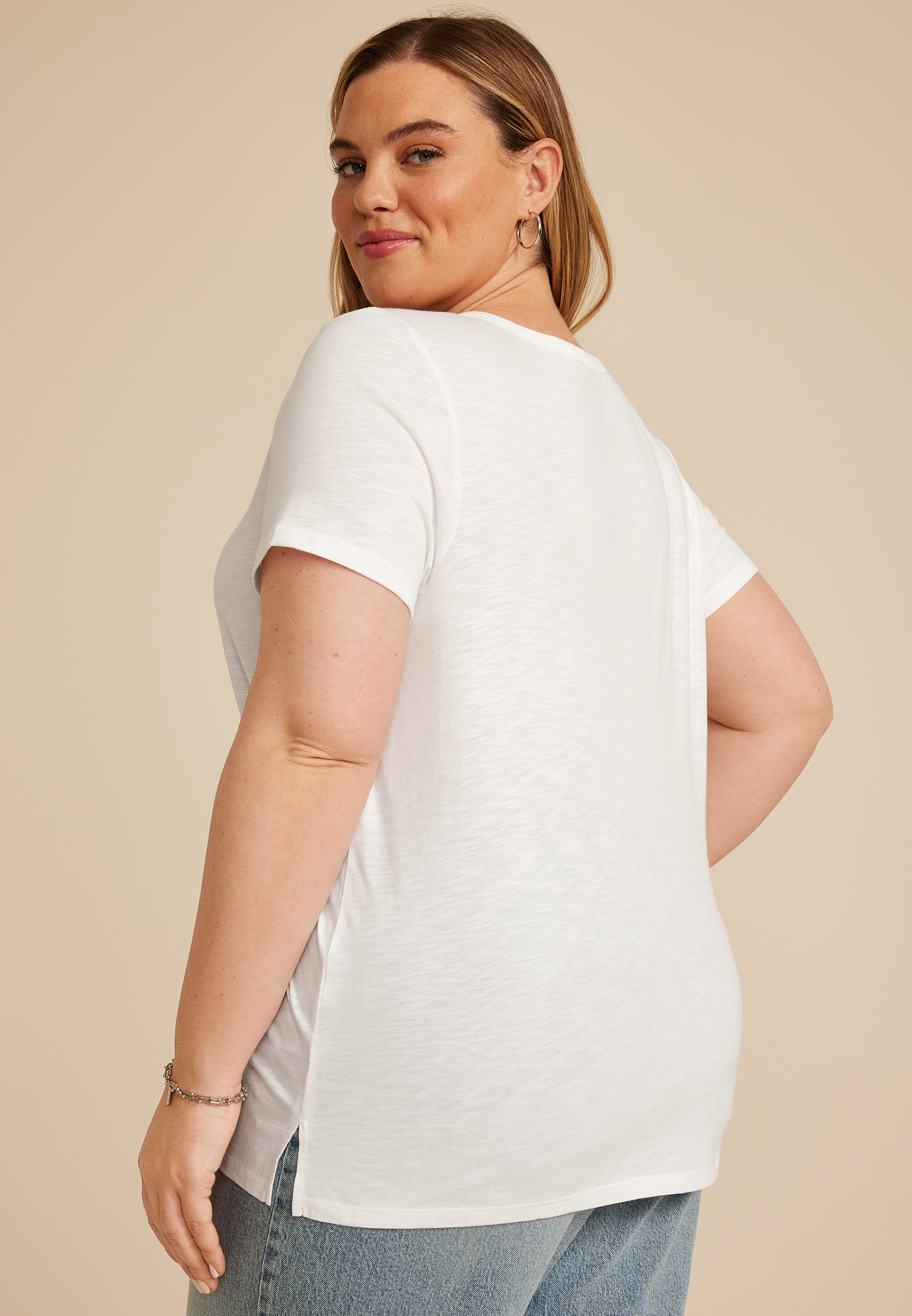 Plus Size 24/7 Dawson V Neck Tee, C7313, large