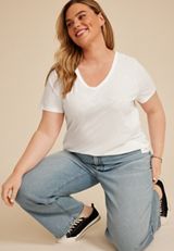 Plus Size 24/7 Dawson V Neck Tee, C7313, small