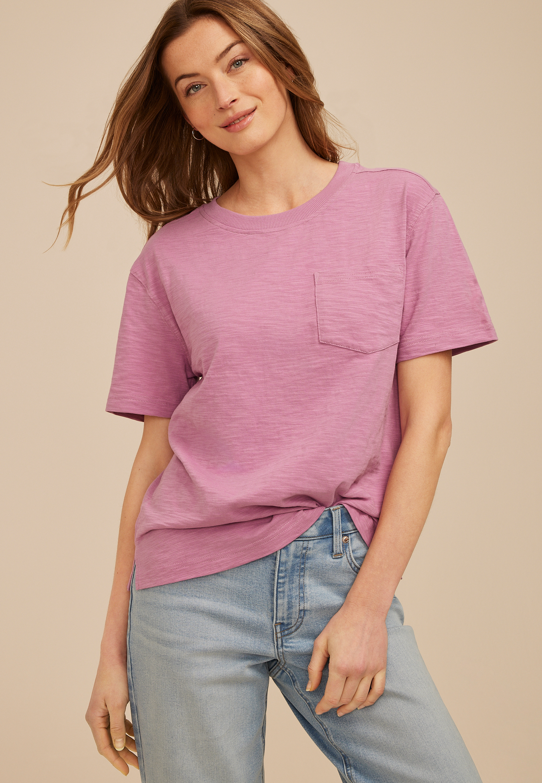 24/7 Cotton Pocket Tee, MAUVE ORCHID, large