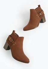 SuperCush Lana Laser Cut Heel Boot, COGNAC, small