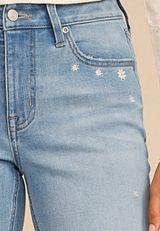 Daisy Embroidered High Rise Relaxed Straight Jean, C3337, small