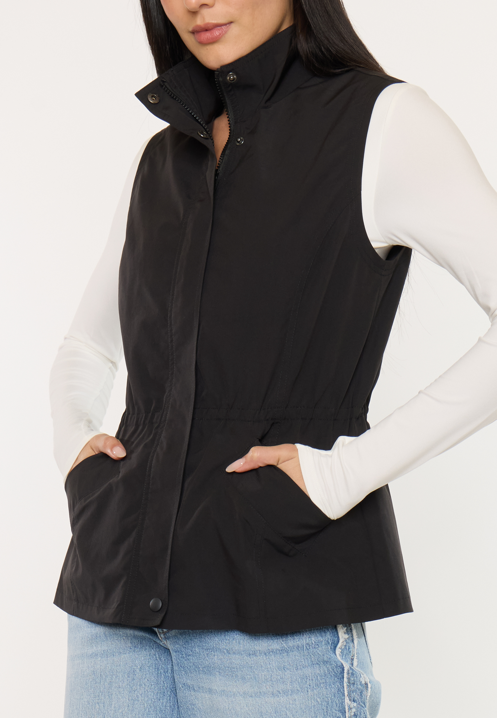 KanCan&trade; Utility Elastic Waist Vest, BLACK, large