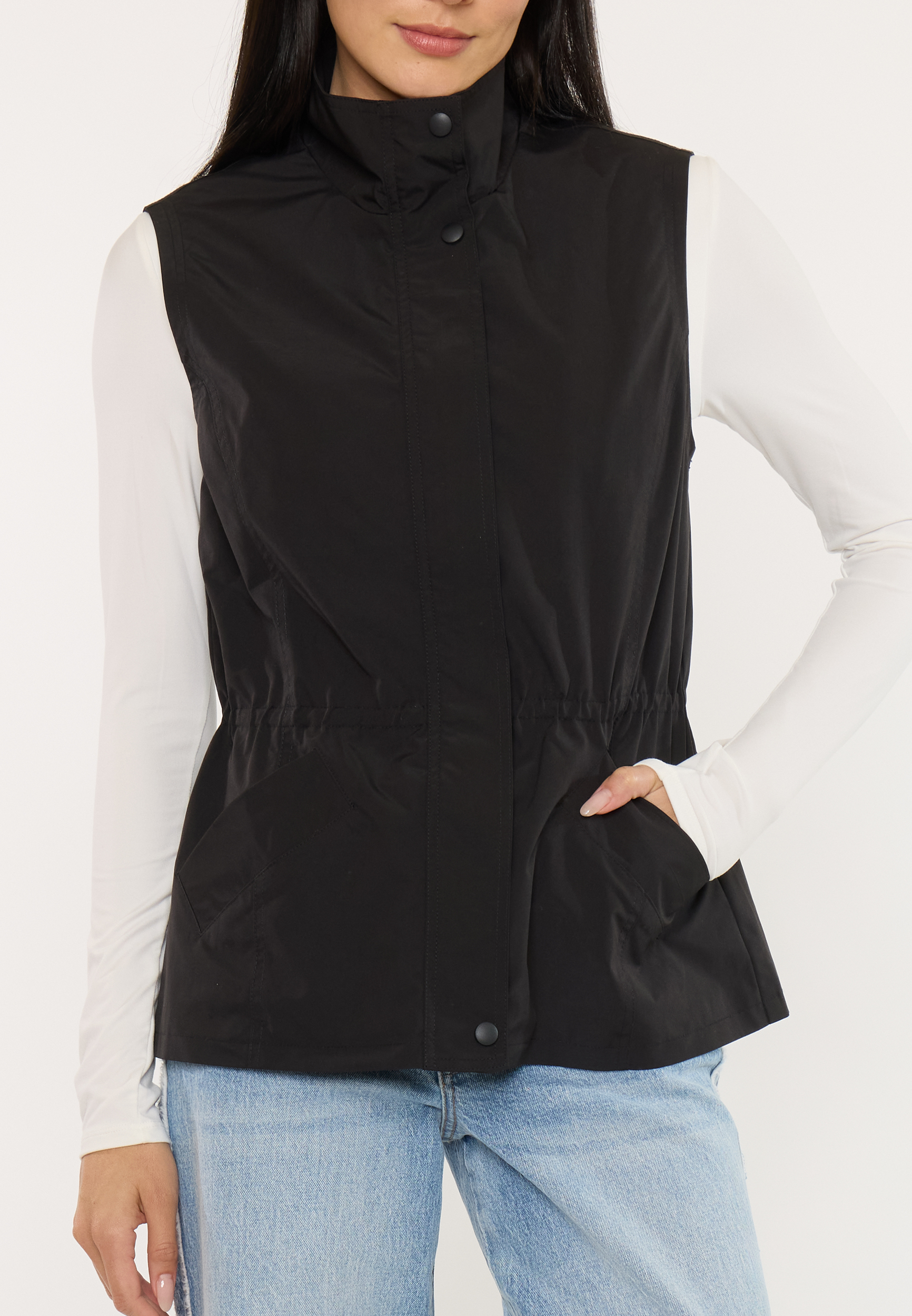 KanCan&trade; Utility Elastic Waist Vest, BLACK, large