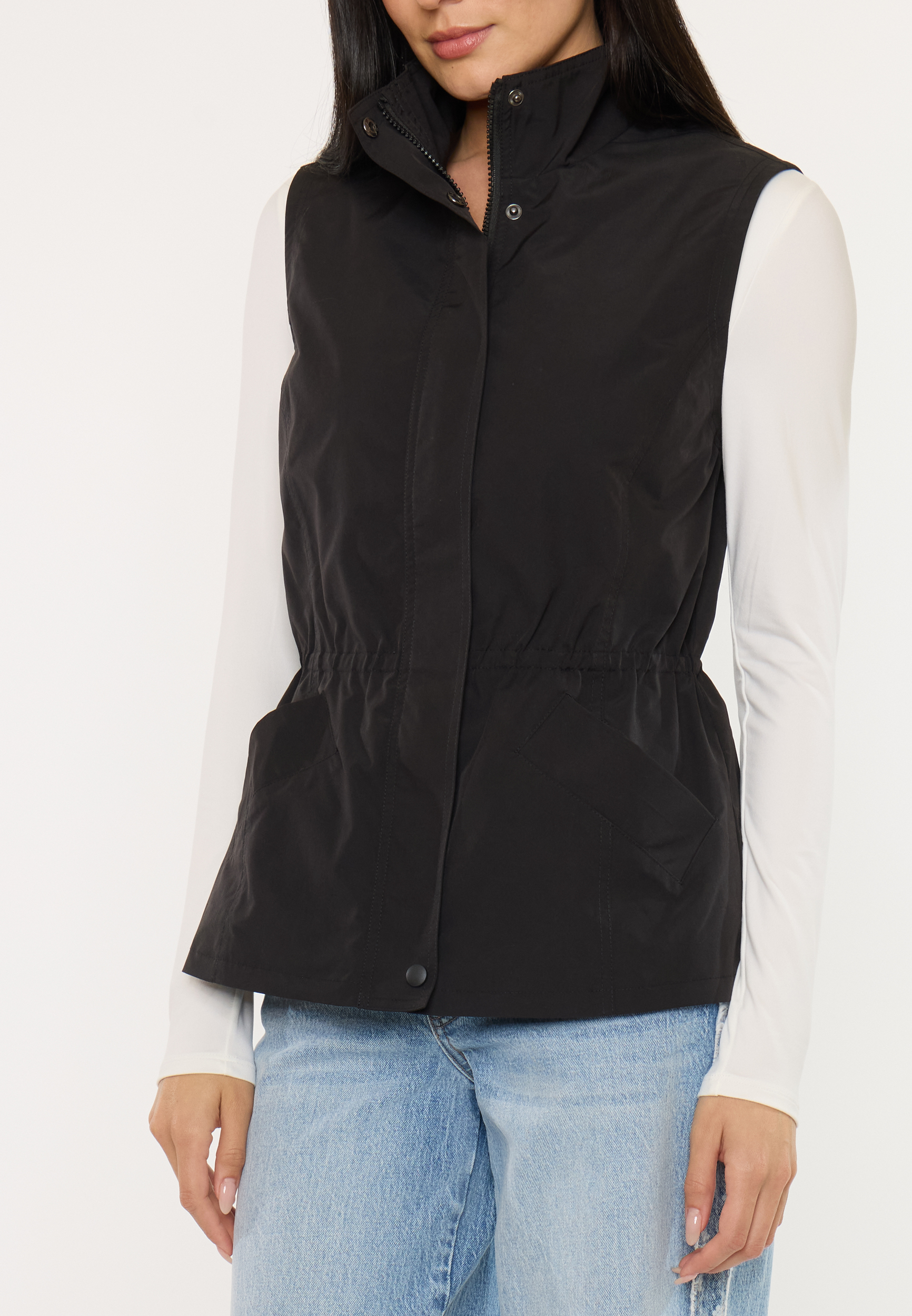 KanCan&trade; Utility Elastic Waist Vest, BLACK, large