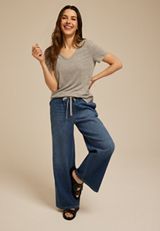 24/7 Dawson Heathered V Neck Tee, GRAY, small