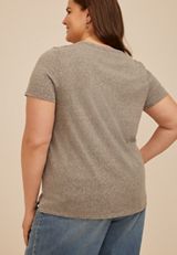 Plus Size 24/7 Dawson Heathered V Neck Tee, C829, small