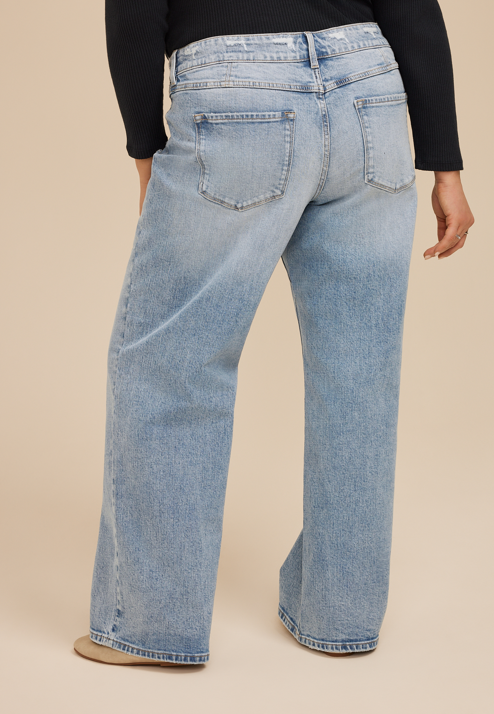 Plus Size KanCan&trade; High Rise Ripped Wide Leg Jean, C3337, large