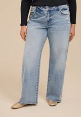 Plus Size KanCan&trade; High Rise Ripped Wide Leg Jean, C3337, small