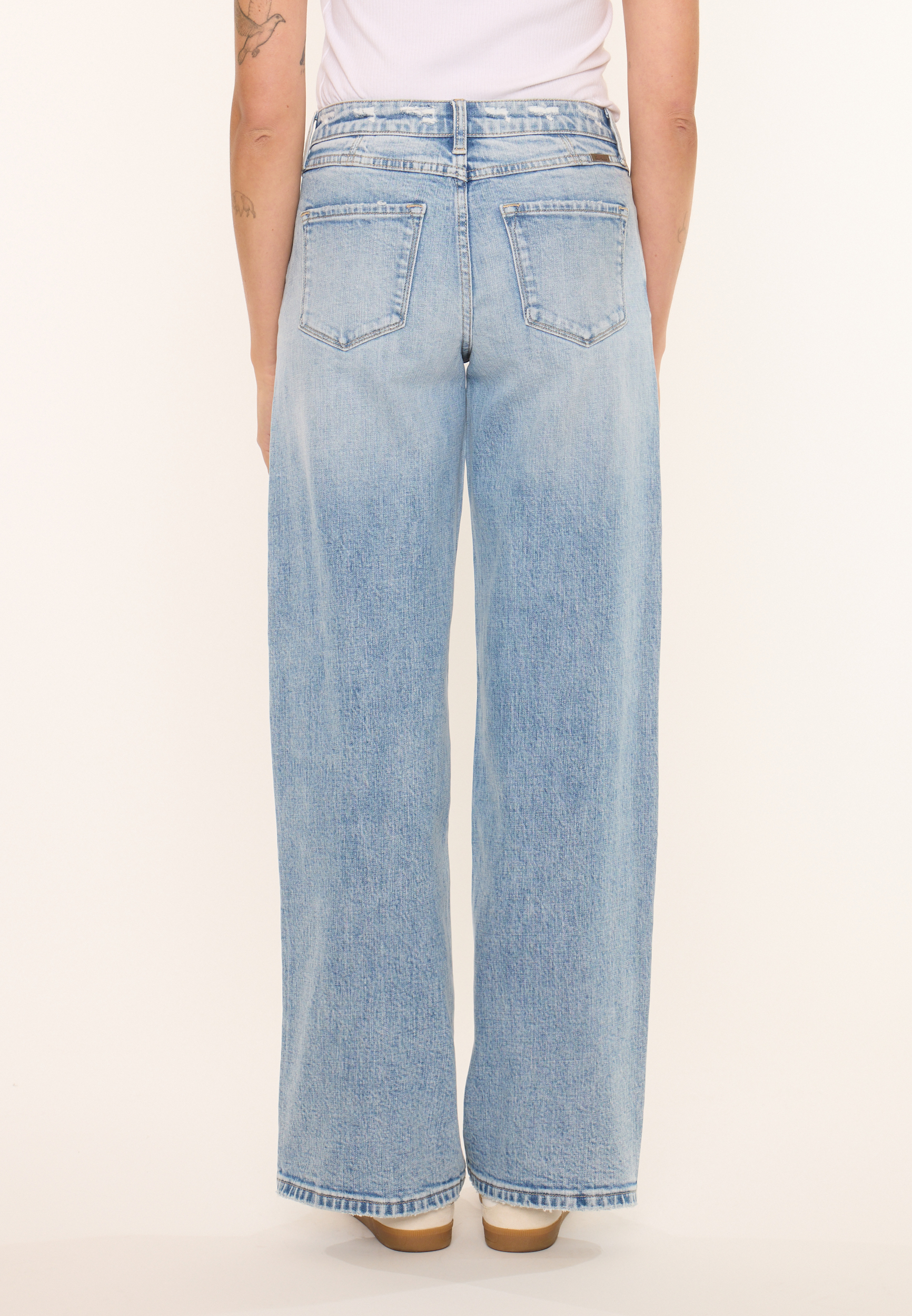 KanCan™ High Rise Ripped Wide Leg Jean | maurices