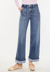 KanCan&trade; High Rise Slant Pocket Wide Leg Jean, C3337, small