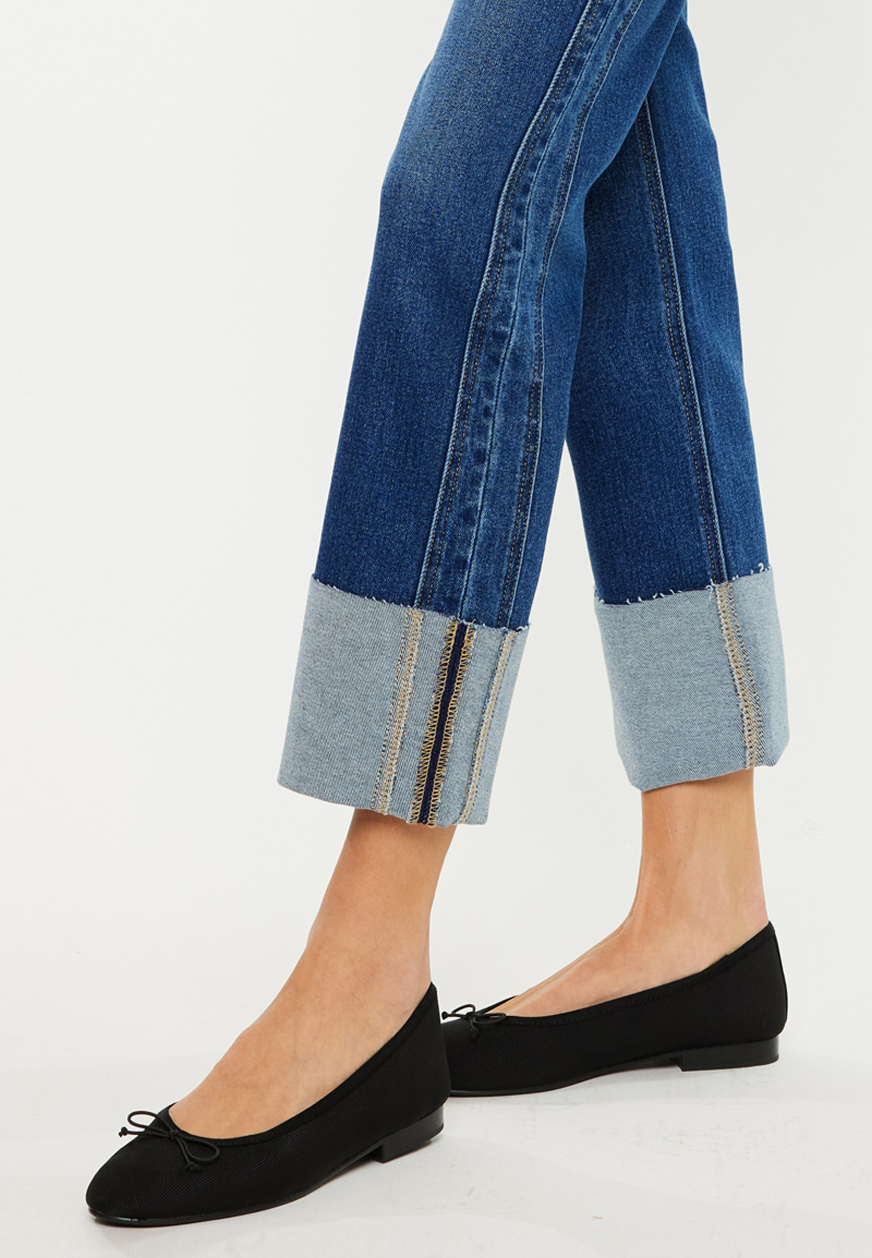 KanCan&trade; High Rise Raw Cuffed Wide Leg Ankle Jean, C258, large