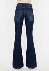 KanCan&trade; Dark Mid Rise Flare Jean, DARK SANDBLAST, small