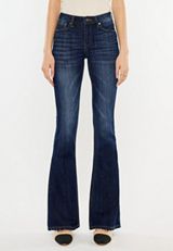 KanCan&trade; Dark Mid Rise Flare Jean, DARK SANDBLAST, small