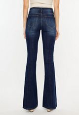KanCan&trade; Dark Mid Rise Flare Jean, DARK SANDBLAST, small
