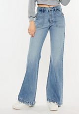 KanCan&trade; High Rise Tab Pocket Wide Leg Jean, C3337, small