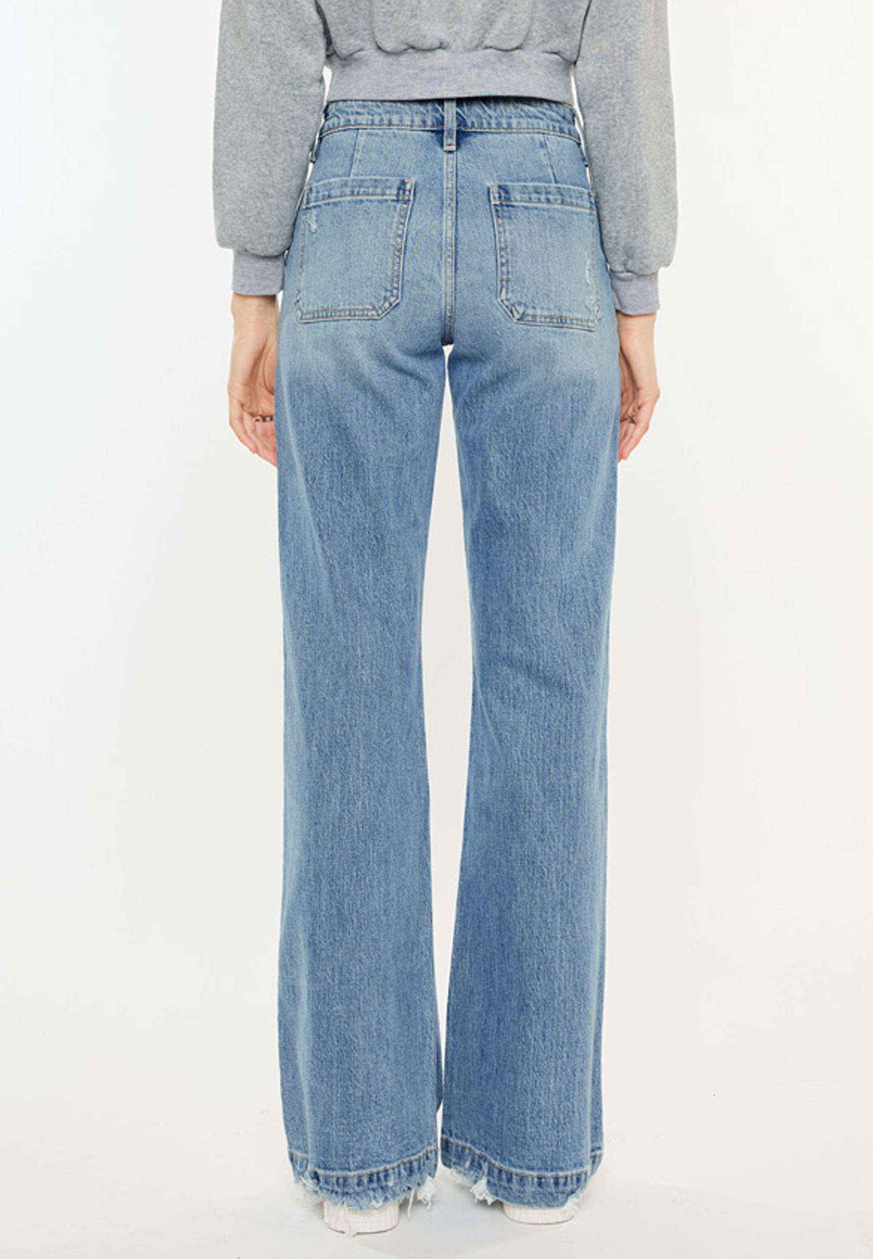 KanCan&trade; High Rise Tab Pocket Wide Leg Jean, C3337, large