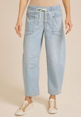 Mid Rise Pull On Knit Barrel Jean, C2806, small
