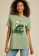 Snoopy Rainbow Oversized Fit Graphic Tee, C1612, small
