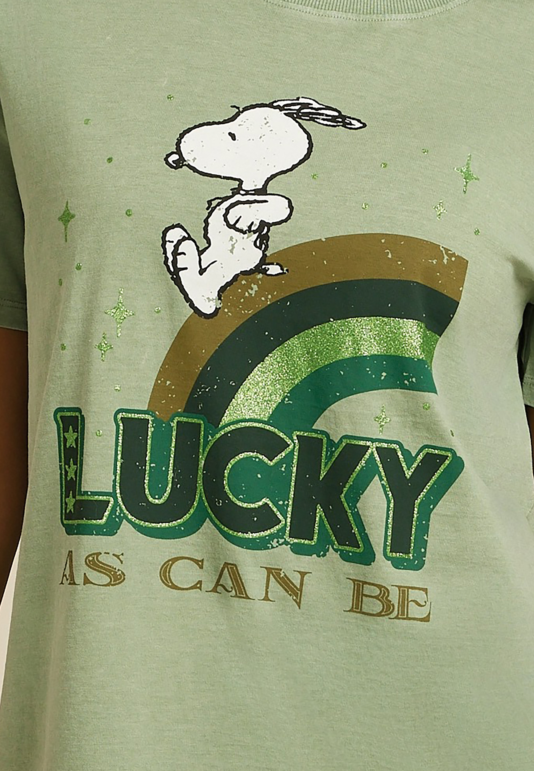 Snoopy Rainbow Oversized Fit Graphic Tee, C1612, large