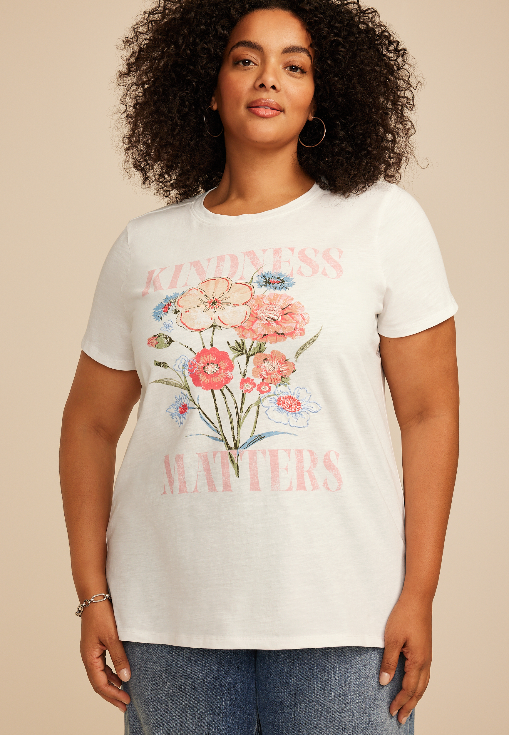 Plus Size Kindness Matters Classic Fit Graphic Tee