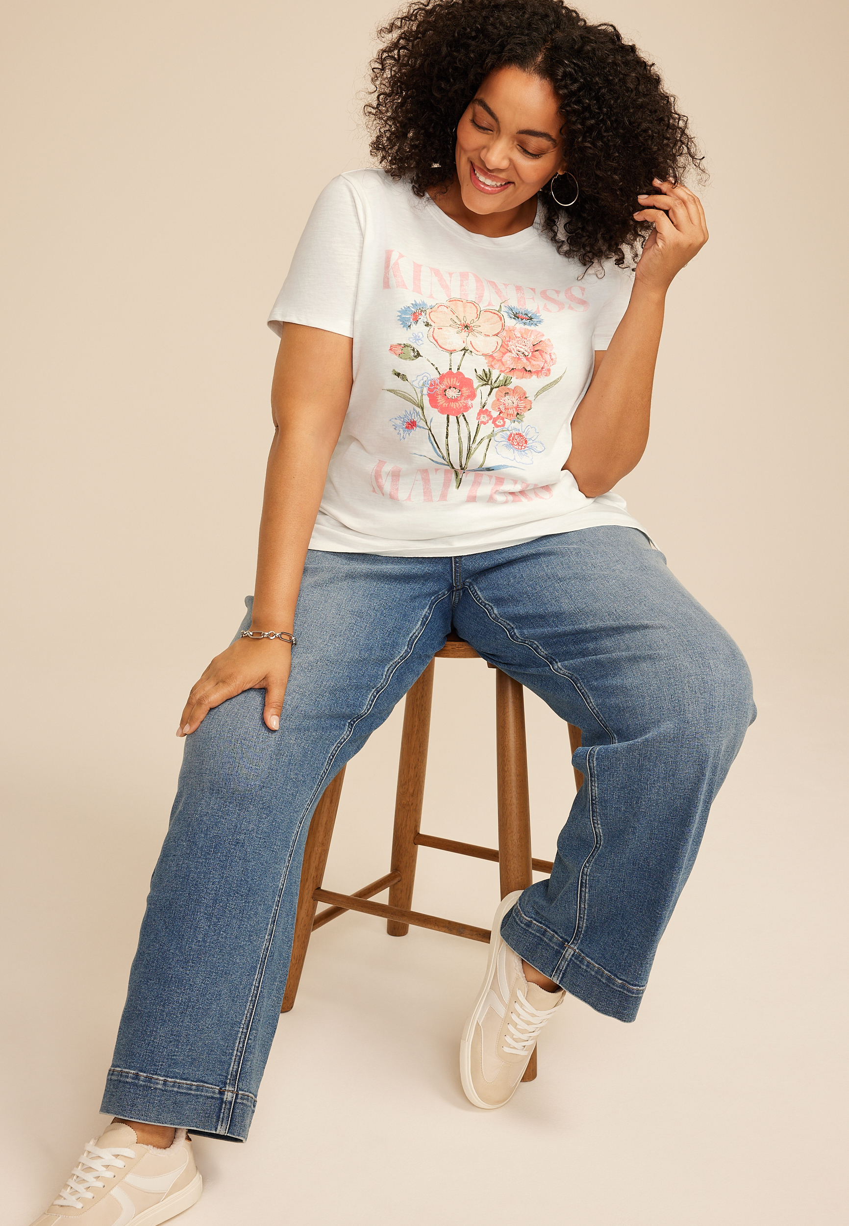 Plus Size Kindness Matters Classic Fit Graphic Tee, C4673, large