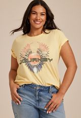 Plus Size Journey Winged Sun Classic Fit Graphic Tee, C221, small