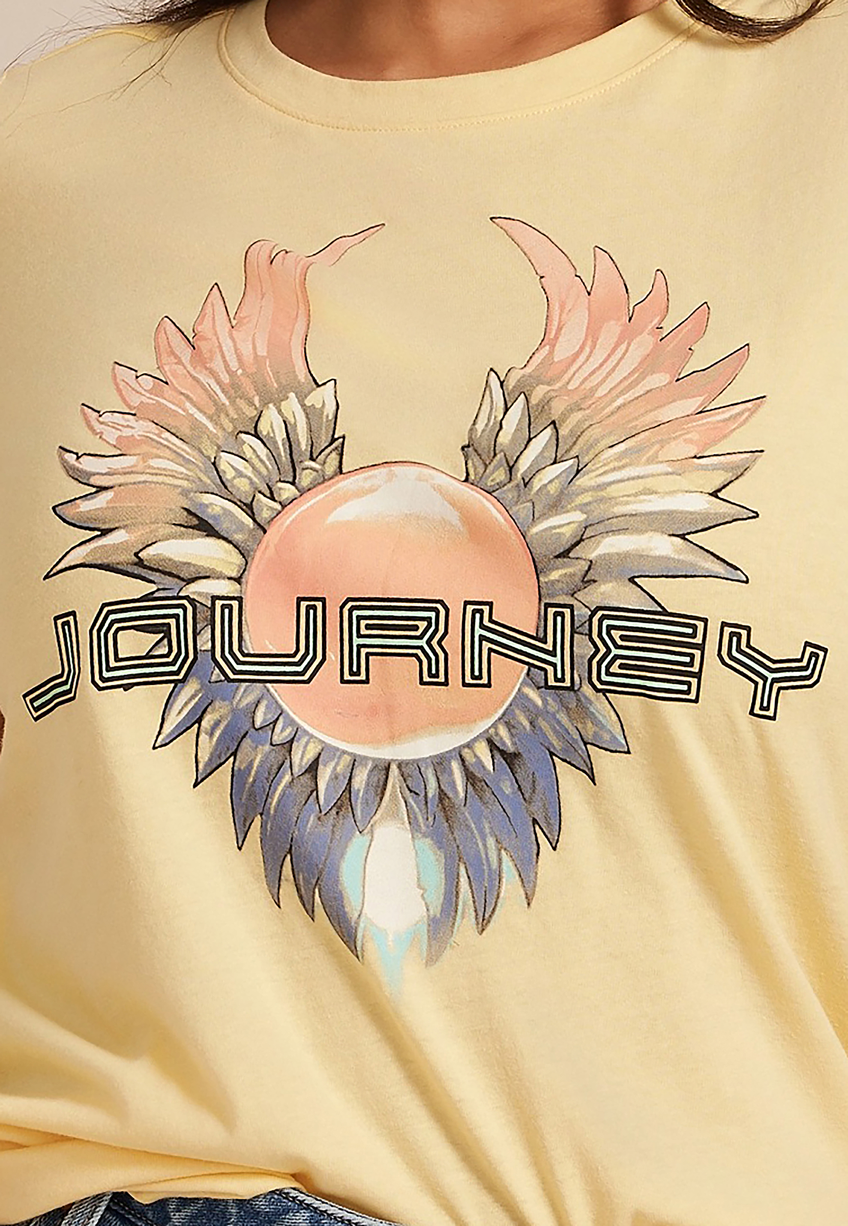 Plus Size Journey Winged Sun Classic Fit Graphic Tee, C221, large