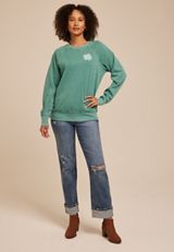 Washed Clover Sweatshirt, SHADY GLADE, small