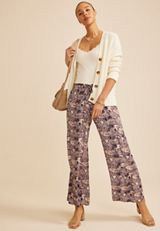 Printed Palazzo High Rise Pant, C2143, small