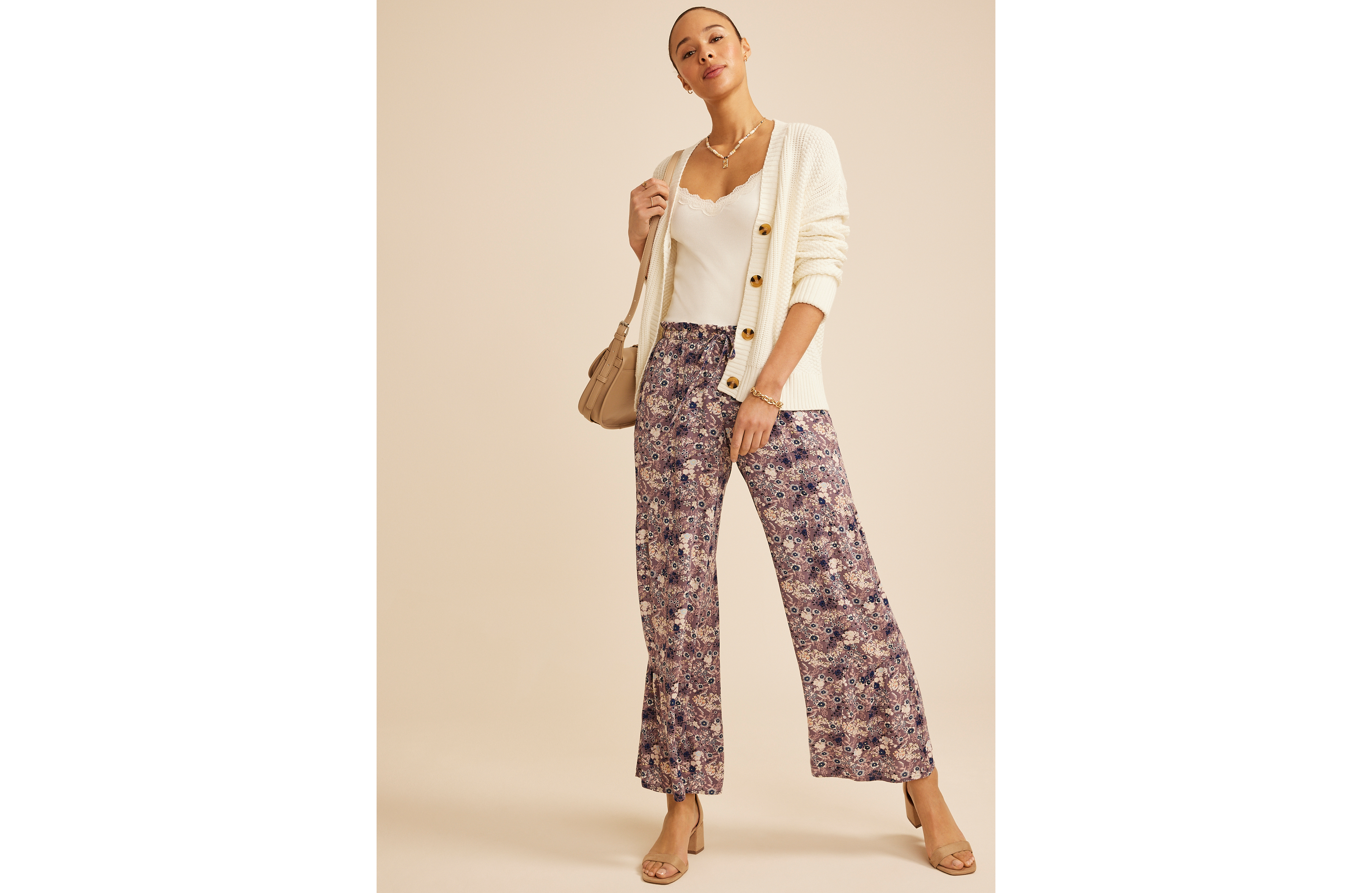 Printed Palazzo High Rise Pant