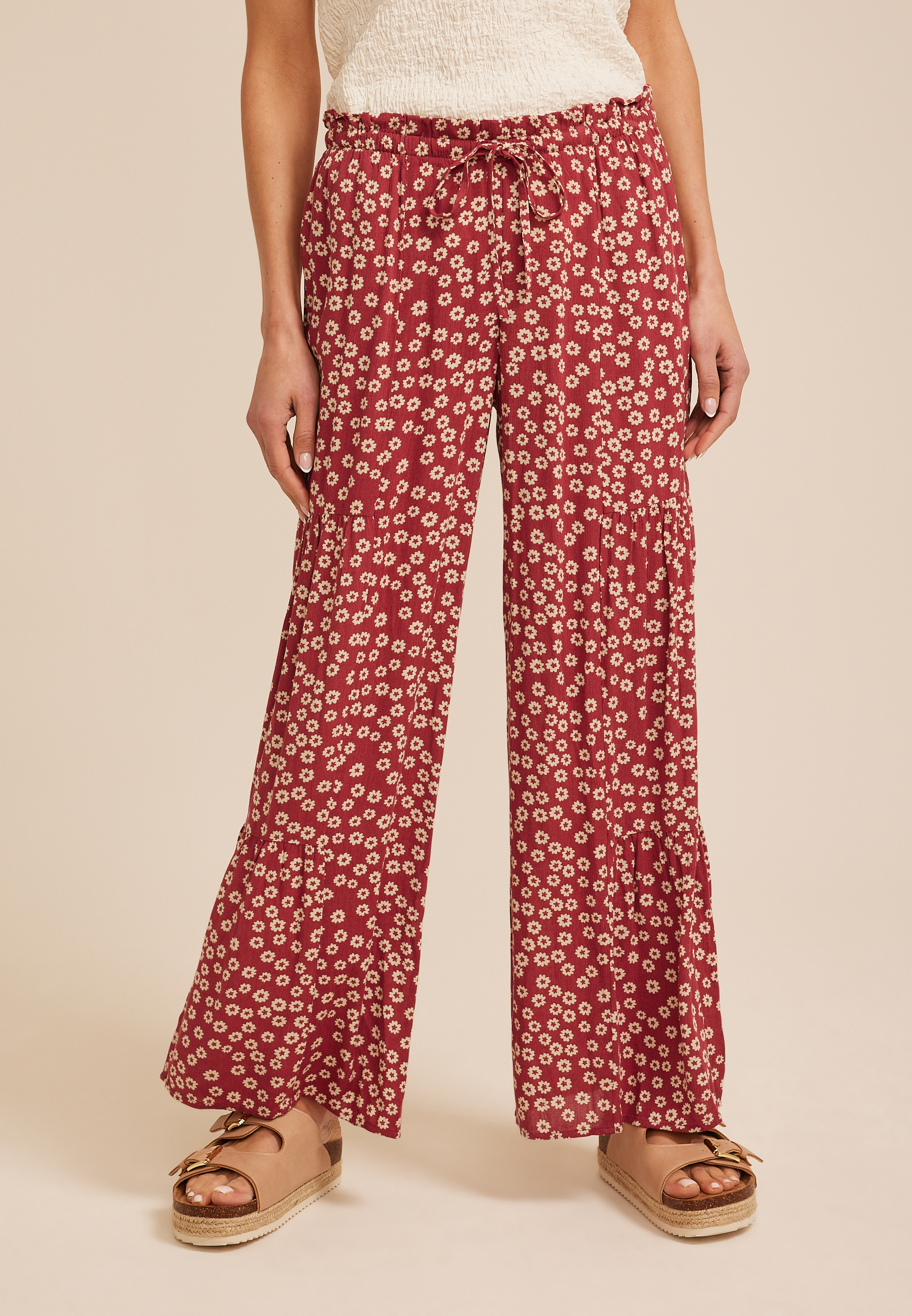 Printed Palazzo High Rise Pant