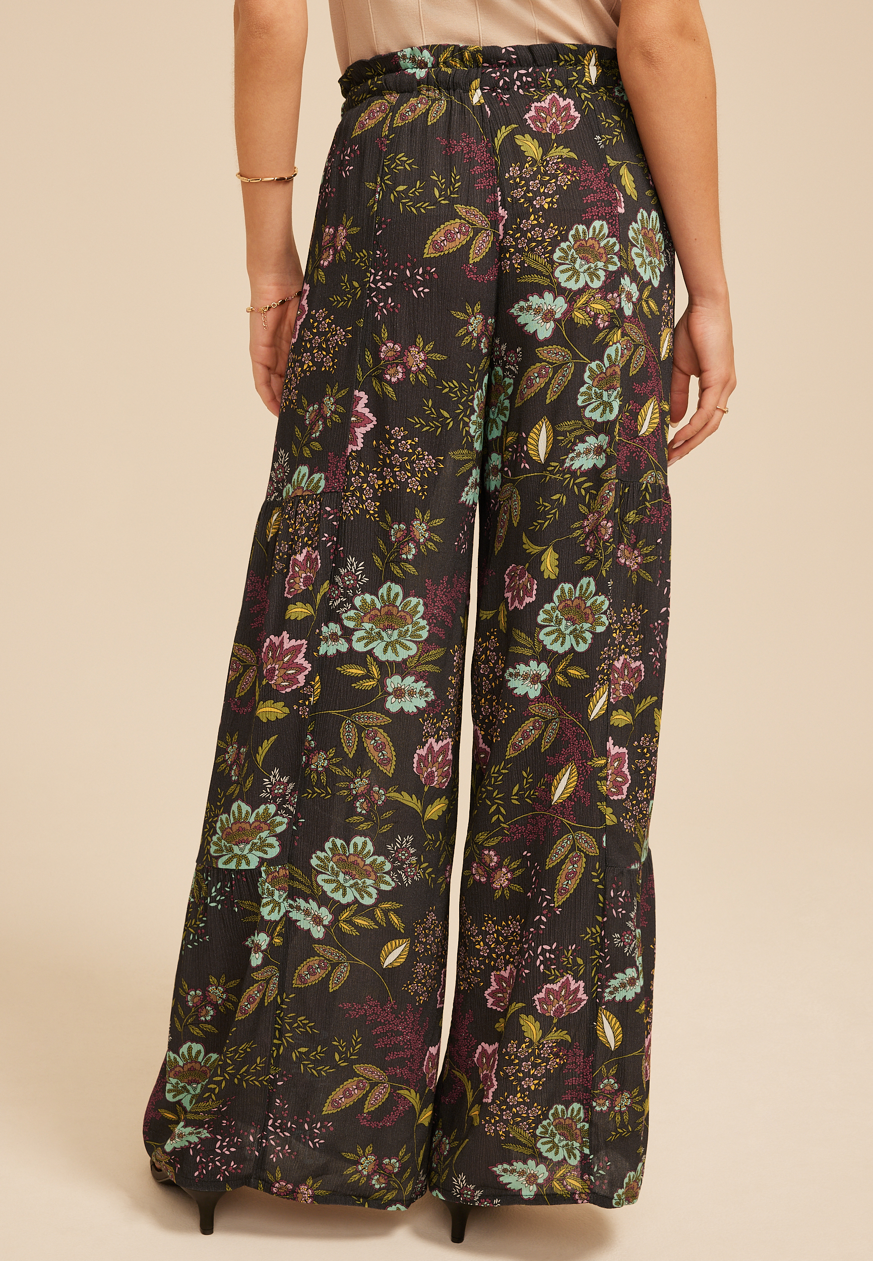 Printed Palazzo High Rise Pant - thumbnail 5