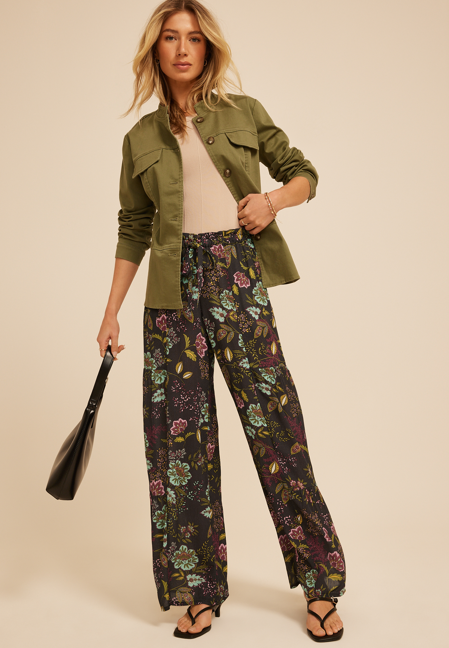 Printed Palazzo High Rise Pant - thumbnail 6