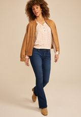 Pleated V Neck Button Front Blouse, C5872, small