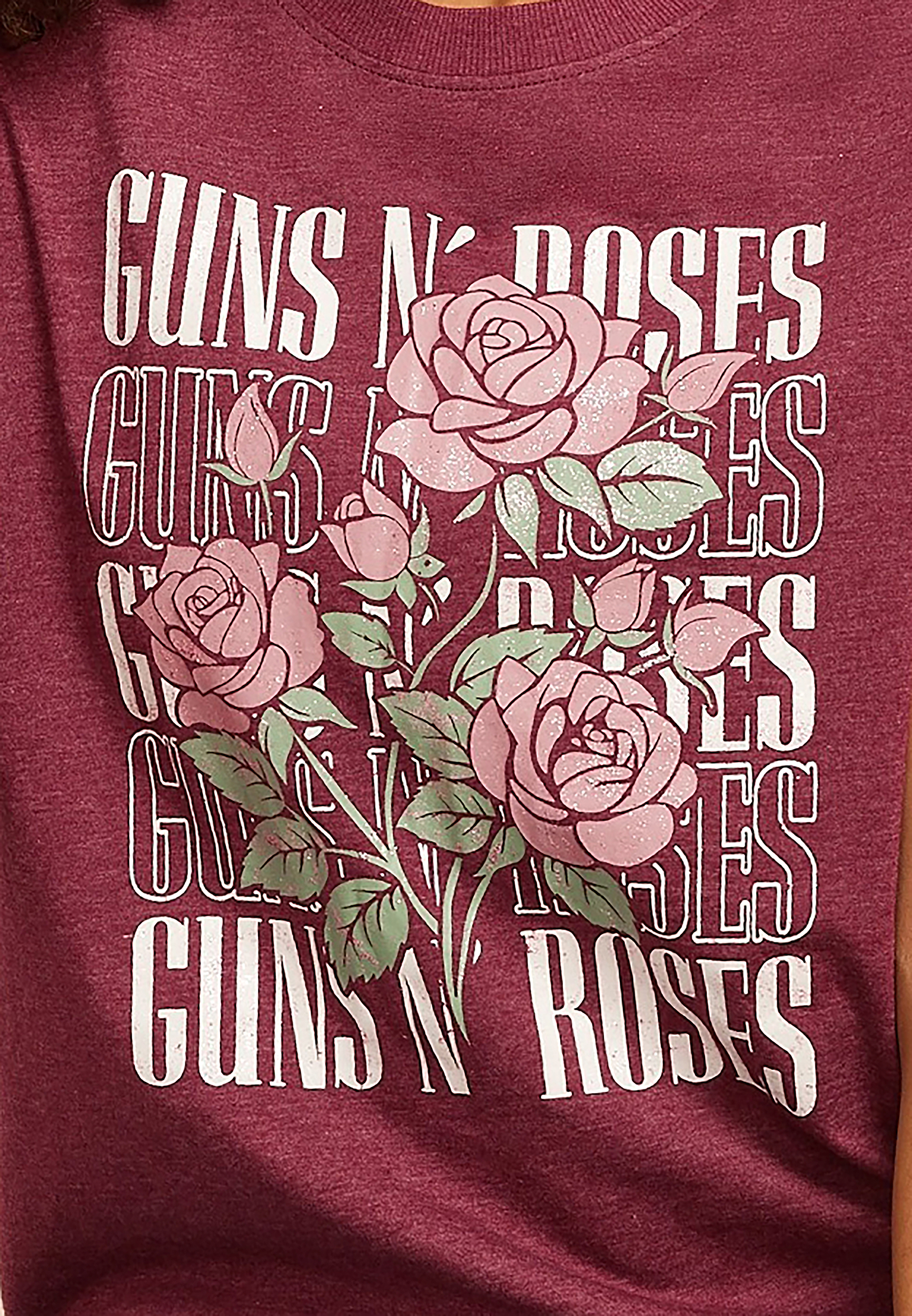 Guns N  Roses Oversized Fit Graphic Tee, C830, large
